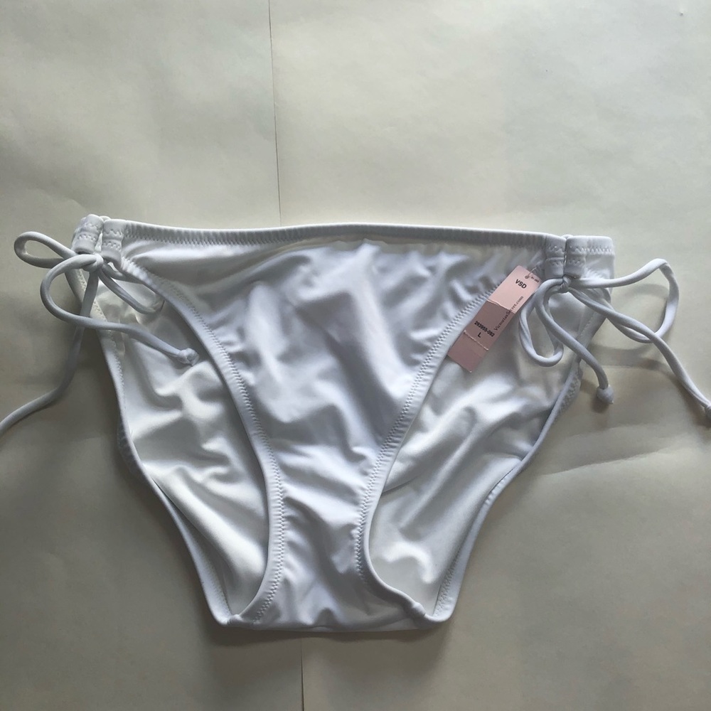 White bikini bottoms